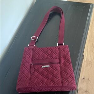 Vera Bradley Deep Red Quilted Shoulder Bag